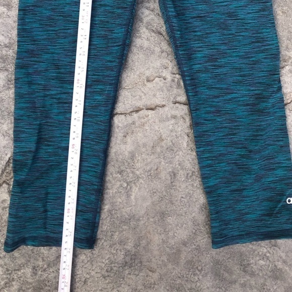 ALO Yoga Womens blue teal green Crop Leggings Airbrush Marble Athletic - Picture 4 of 7